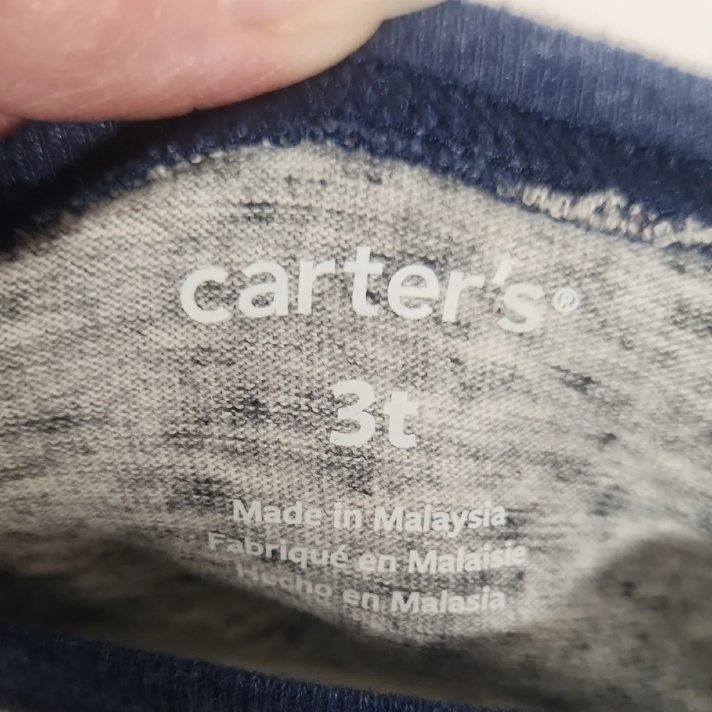 Carter's Blue and Gray 'Mr. Independent' Kids Shirt Size 3T